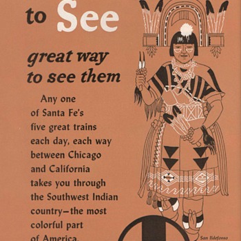 1952 - Sante Fe Railroad Advertisement