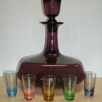 My Blenko #565 Ship Decanter circa 1950s - Art Glass