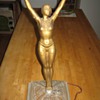 art deco semi nude  lamp