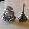 Buddha lighter fluid holder & funnel (sterling silver~marked)