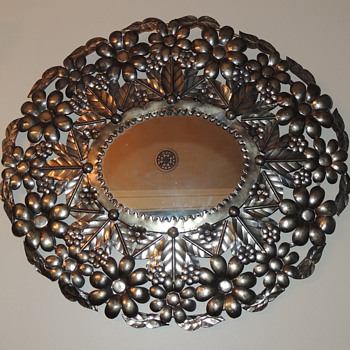 Decorative Mirror Marked "Ser-Mel Hecho En Mexico"