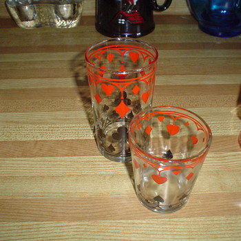 Poker style glasses / jar - Glassware