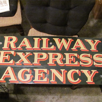 R.E.A. porcelain signs