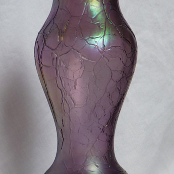 Kralik Lavender Crackle vase - Art Glass