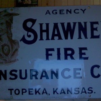 Shawnee Fire Insurance Co. - Ceramic Sign