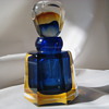 Beautiful cobalt blue and brown bottle