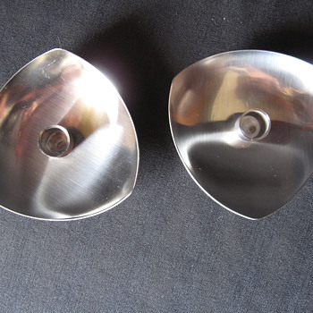 VINTAGE STELTON - DENMARK  CANDLE HOLDERS STAINLESS 18/8