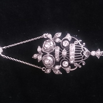 Edwardian lavalier paste necklace - Fine Jewelry