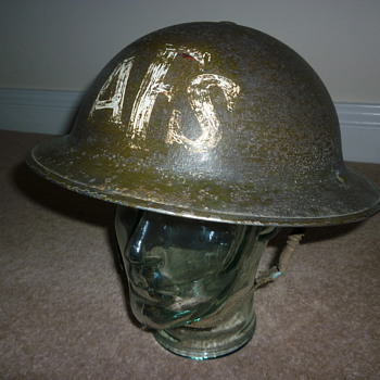 British WW11 Auxiliary Fire Service steel helmet. - Military and Wartime