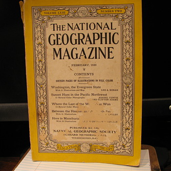 1933 Feb.  National Geographic Magazine number 2 - Paper