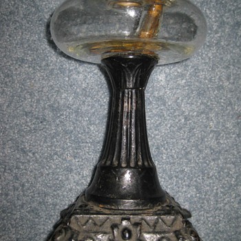 small kerosene lamps, glass and tim?