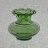 Green Ruffle-edge Bud Vase