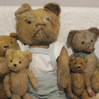 My Early Mohair Straw Stuffed Bears - Dolls
