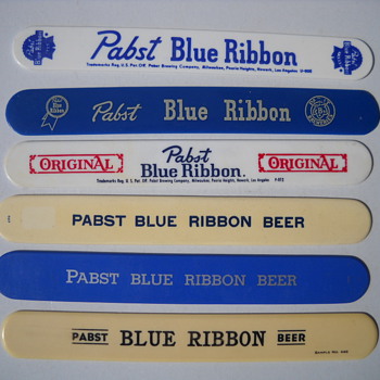 Pabst Blue Ribbon Foam Scrapers - Breweriana