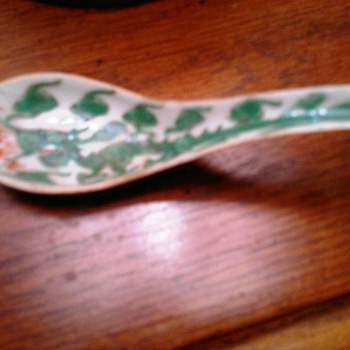 Asian  handpainted Dragon Spoon