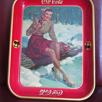 1941 Skater Girl Coca Cola Tray