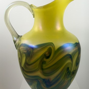 Glasfabrik Schliersee water pitcher, PN 17 (Regenhütte), ca. 1910 - Art Glass