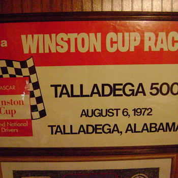1972 Talladega 500  Autographed by the winner  James Hylton ...