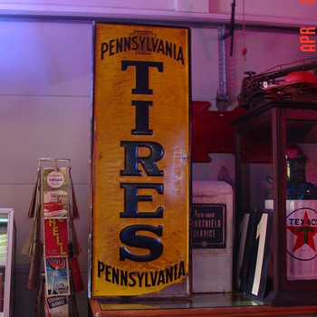 Embossed Pennsylvania Tires...Tin Sign