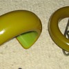 Bakelite cuff bracelet and clip