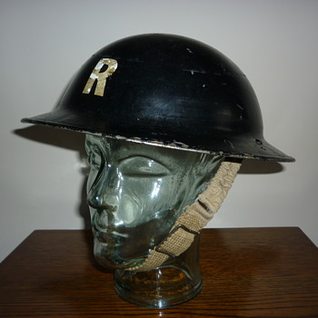 British WWII Rescue Party steel helmet - Military and Wartime