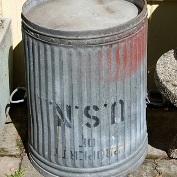 US Navy Trash Can - Military and Wartime