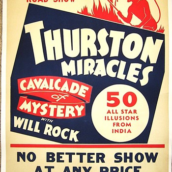 Original 1938 Thurston "Miracles" Poster