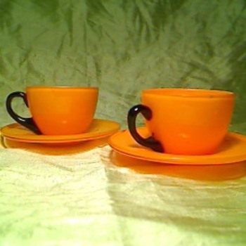 Orange espresso - Art Glass