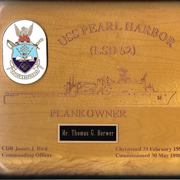 USS Pearl Harbor (LSD-52) Plank Owner