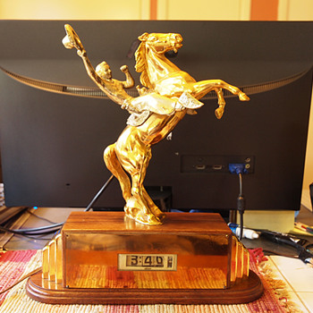 1936 Texas Centennial Trophy Crafters Clock with Lawson Movement - Art Deco