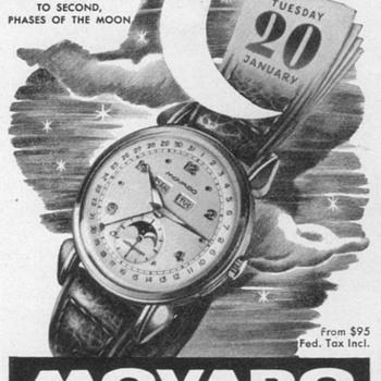 1951 - Movado Astrograph Watch Advertisement