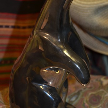 Large Silver Art Deco Polar Bear - Animals