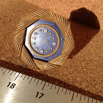 Tiffany 18k Gold & Lapis Clock