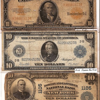 Favorite Tens. - US Paper Money