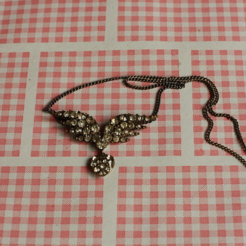 Silver and rhinestone necklace - Fine Jewelry