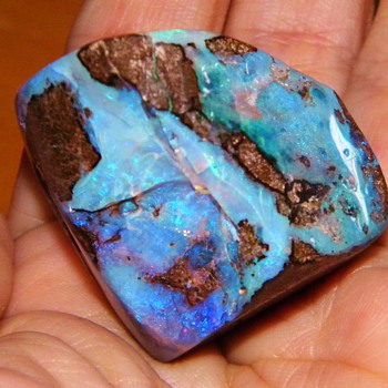 Vintage Raw Boulder Opal Gemstone 2.5 inches x 1.30 HUGE 45.7gr - Fine Jewelry