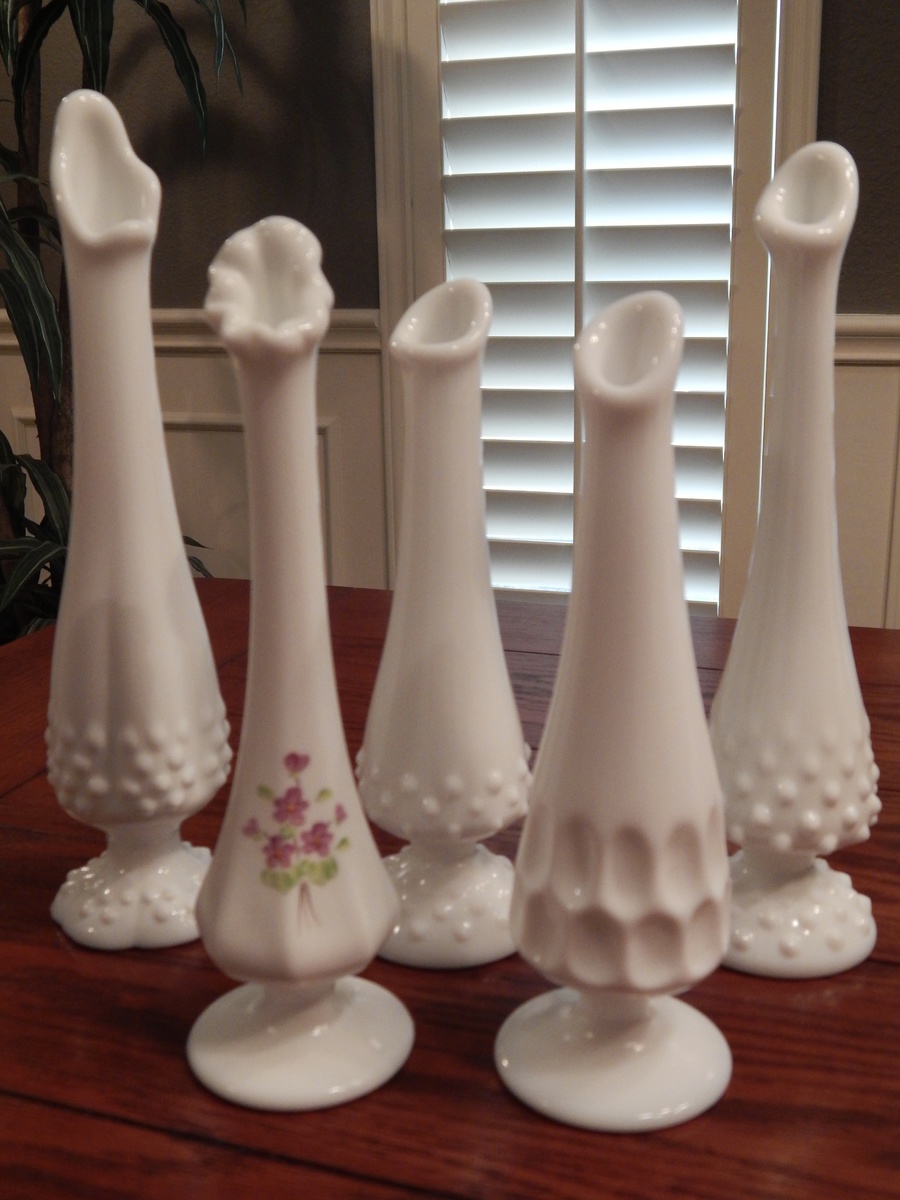 Fenton milk glass bud vases Collectors Weekly