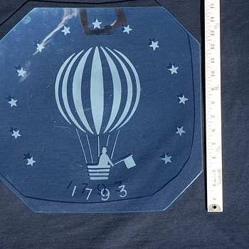 1793 Glass Dish , First Balloon Flight in America