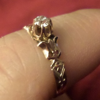 victorian mine cut diamond solitaire ring - Fine Jewelry
