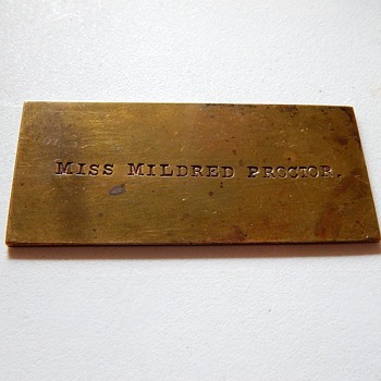 Stamped Brass Invitation ? 1911 - Firefighting