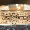 2 Rose gold 'email de talle d' epargne bracelets in original hinged box