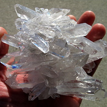 Rare, Group of Stacked Double Terminated Quartz Crystals. Coleman Mine, Arkansas