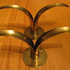 Mid Century Modern Brass Lilly Candlestick Holders Sweden