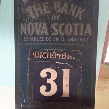 Calendar - Bank of Nova Scotia / Branch Havana, Cuba 1906  - Advertising