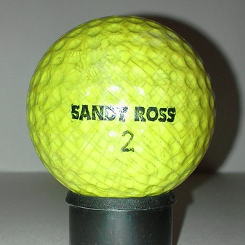 Yellow Sandy Ross Signature Golf Ball