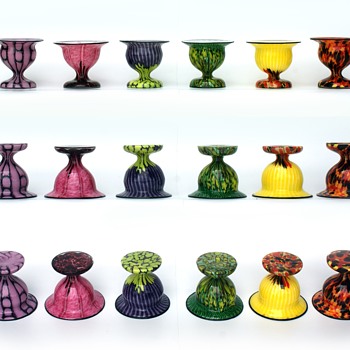 Welz Shape 8739 side by side comparison - Art Glass