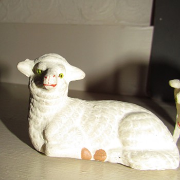 Vintage German Nativity - Part IV: Sheep - Christmas