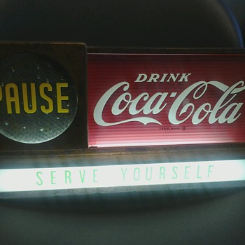 Light Up "Pause Drink Coca Cola" Sign
