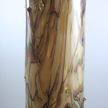 Thorn vase, mottled with gold aventurine, ca. 1900 - Art Glass
