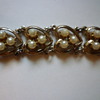 Heart and faux pearl bracelet